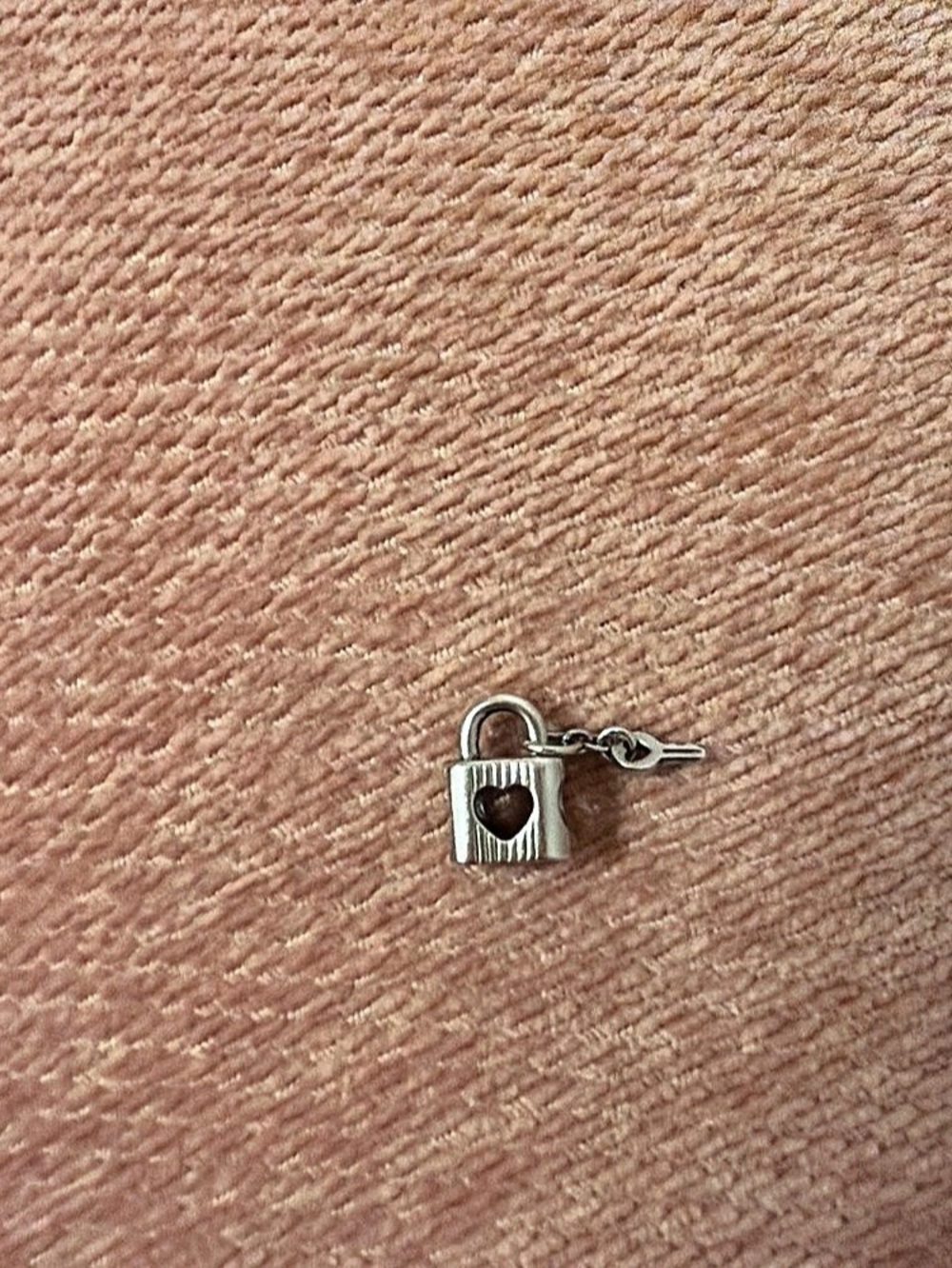 Pandora Padlock & Heart Key Charm Silver
